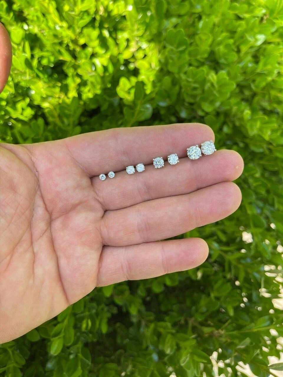 Real Moissanite Stud Earrings, Men's & Ladies, All Sizes 0.2-2ct 4 Real Moissanite Stud Earrings, Men's & Ladies, All Sizes 0.2-2ct - Image 2