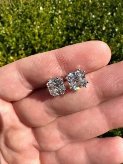 Real Moissanite Stud Earrings Square Asscher Cut 925 Silver Screwbacks 4mm-8mm -Harlem Bling Shop harlembling real moissanite stud earrings square asscher cut 925 silver screwbacks 4mm 8mm 74912.1680292088