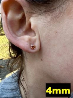 Real Orange Moissanite Screwback Stud Earrings 925 Silver 3-8mm Iced Pass Tester -Harlem Bling Shop harlembling real orange moissanite screwback stud earrings 925 silver 3 8mm iced pass tester 03647.1679340014