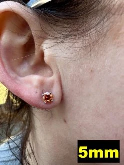 Real Orange Moissanite Screwback Stud Earrings 925 Silver 3-8mm Iced Pass Tester -Harlem Bling Shop harlembling real orange moissanite screwback stud earrings 925 silver 3 8mm iced pass tester 35243.1679340038