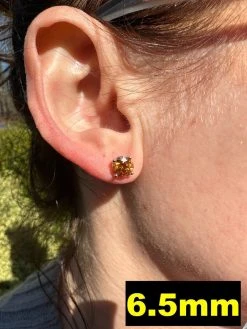 Real Orange Moissanite Screwback Stud Earrings 925 Silver 3-8mm Iced Pass Tester -Harlem Bling Shop harlembling real orange moissanite screwback stud earrings 925 silver 3 8mm iced pass tester 37440.1679340146