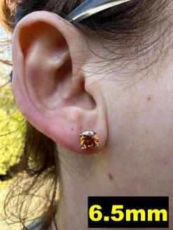 Real Orange Moissanite Screwback Stud Earrings 925 Silver 3-8mm Iced Pass Tester -Harlem Bling Shop harlembling real orange moissanite screwback stud earrings 925 silver 3 8mm iced pass tester 83059.1679340084