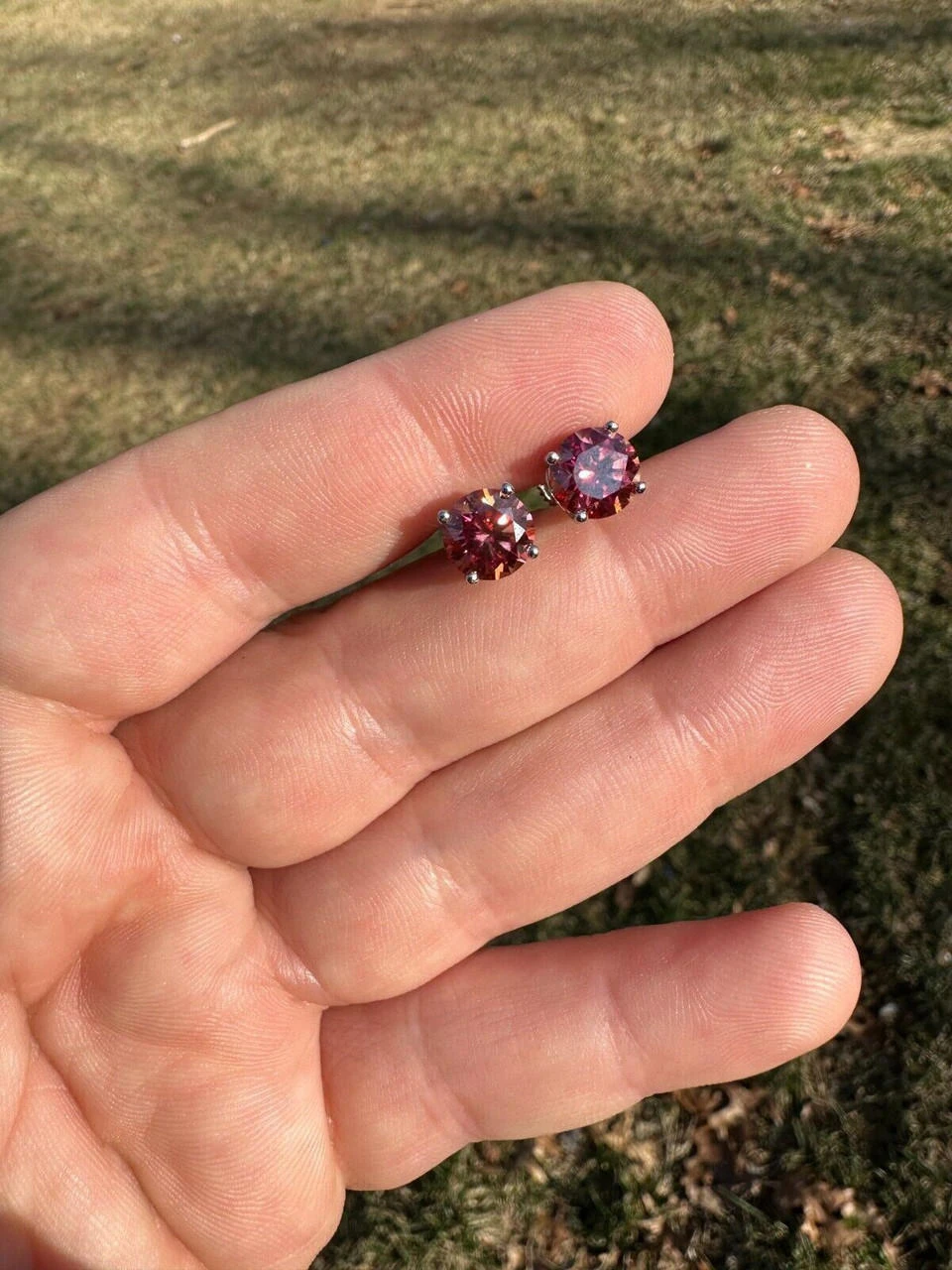 Real Pink Moissanite Screwback Stud Earrings 925 Silver 3-8mm Pass Diamond Test 19 Real Pink Moissanite Screwback Stud Earrings 925 Silver 3-8mm Pass Diamond Test - Image 17