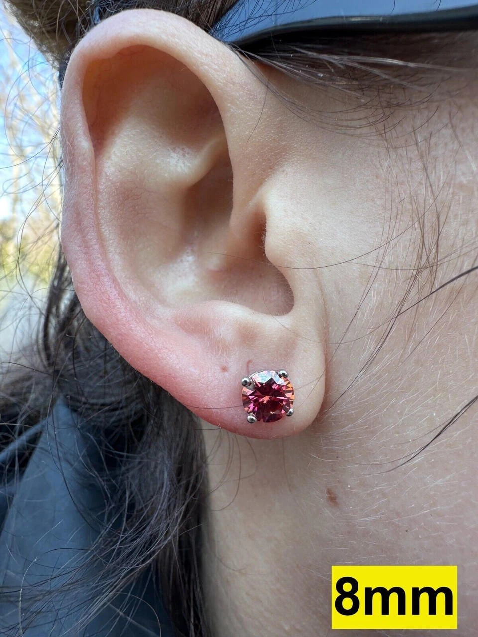 Real Pink Moissanite Screwback Stud Earrings 925 Silver 3-8mm Pass Diamond Test 8 Real Pink Moissanite Screwback Stud Earrings 925 Silver 3-8mm Pass Diamond Test - Image 6