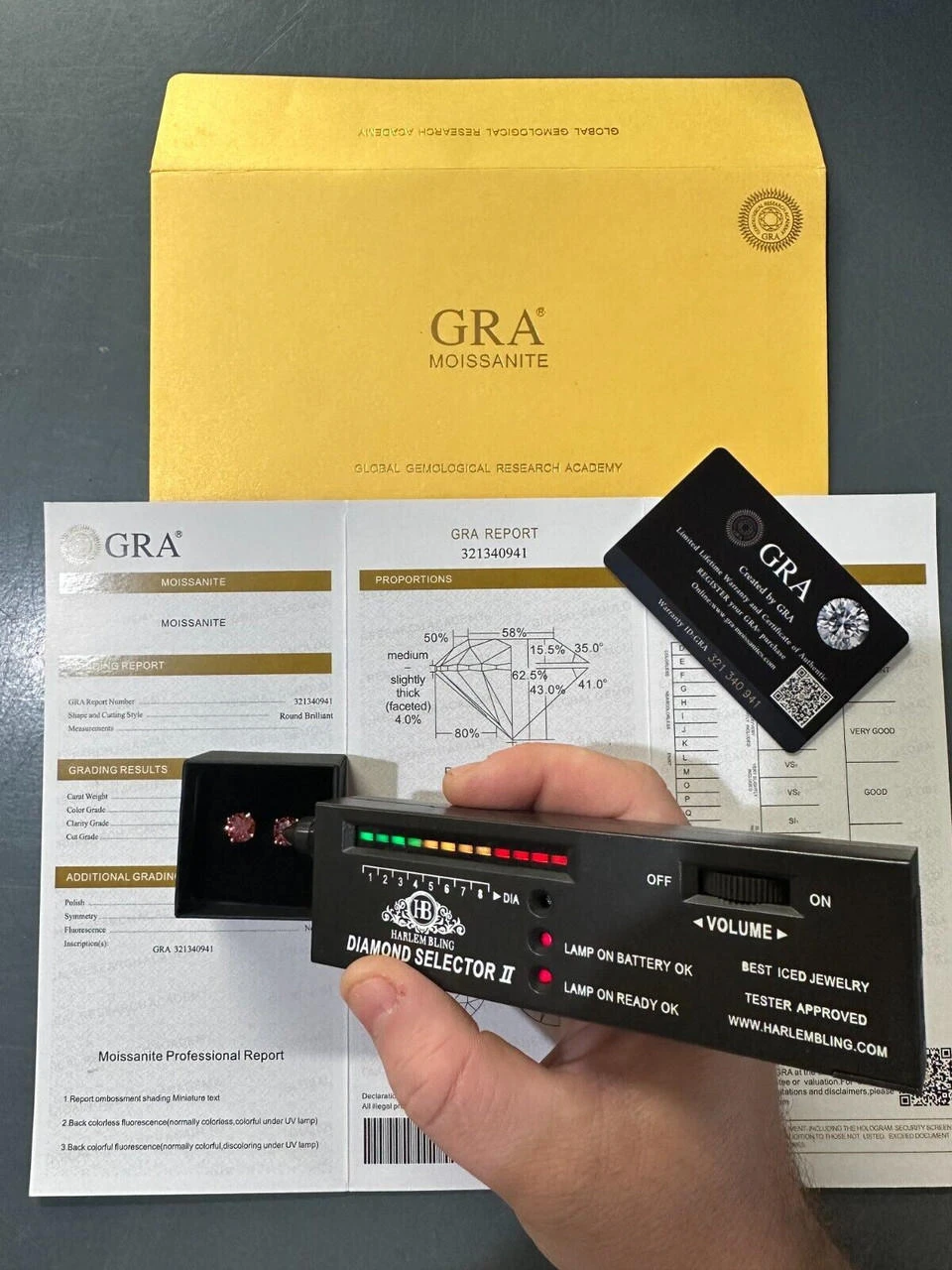 Real Pink Moissanite Stud Earrings 14k Rose Gold 925 Silver Mens Ladies 3-8mm 8 Real Pink Moissanite Stud Earrings 14k Rose Gold 925 Silver Mens Ladies 3-8mm - Image 6