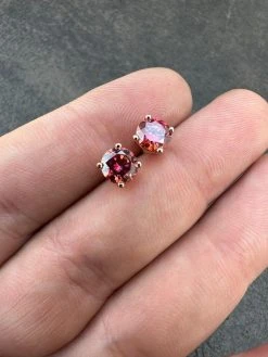 Real Pink Moissanite Stud Earrings 14k Rose Gold 925 Silver Mens Ladies 3-8mm 24 Real Pink Moissanite Stud Earrings 14k Rose Gold 925 Silver Mens Ladies 3-8mm -Harlem Bling Shop harlembling real pink moissanite stud earrings 14k rose gold 925 silver mens ladies 3 8mm 77056.1676052854