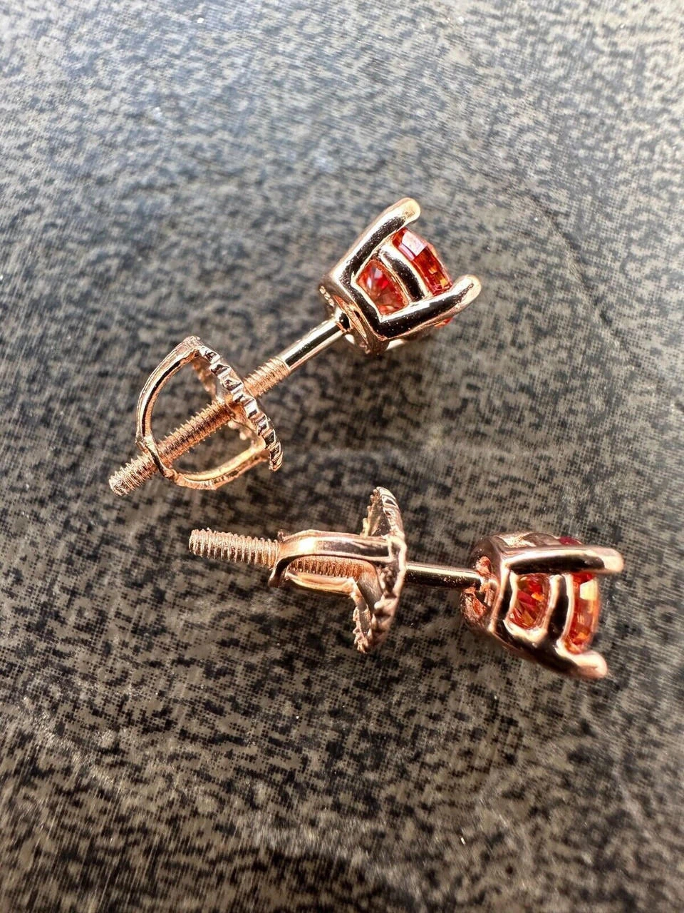 Real Pink Moissanite Stud Earrings 14k Rose Gold 925 Silver Mens Ladies 3-8mm 21 Real Pink Moissanite Stud Earrings 14k Rose Gold 925 Silver Mens Ladies 3-8mm - Image 19