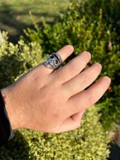 Real Plain Solid 925 Sterling Silver Punk Goth Skull Smoking Cigar/Joint Ring -Harlem Bling Shop harlembling real plain solid 925 sterling silver punk goth skull smoking cigarjoint ring 51568.1672851555