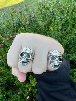 Real Plain Solid 925 Sterling Silver Punk Goth Skull Smoking Cigar/Joint Ring -Harlem Bling Shop harlembling real plain solid 925 sterling silver punk goth skull smoking cigarjoint ring 59406.1672851592