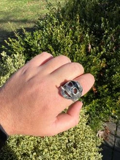 Real Plain Solid 925 Sterling Silver Punk Goth Skull Smoking Cigar/Joint Ring -Harlem Bling Shop harlembling real plain solid 925 sterling silver punk goth skull smoking cigarjoint ring 63652.1672851794