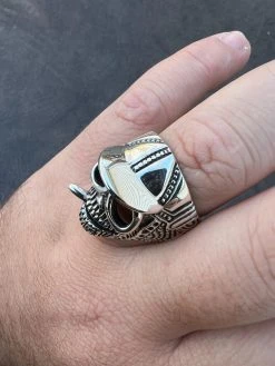 Real Plain Solid 925 Sterling Silver Punk Goth Skull Smoking Cigar/Joint Ring -Harlem Bling Shop harlembling real plain solid 925 sterling silver punk goth skull smoking cigarjoint ring 80494.1672851537