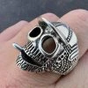 Real Plain Solid 925 Sterling Silver Punk Goth Skull Smoking Cigar/Joint Ring -Harlem Bling Shop harlembling real plain solid 925 sterling silver punk goth skull smoking cigarjoint ring 81697.1672851705