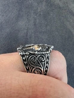 Real Plain Solid 925 Sterling Silver Viking Warrior Draugr Gladiator Skull Ring -Harlem Bling Shop harlembling real plain solid 925 sterling silver viking warrior draugr gladiator skull ring 06397.1672851707