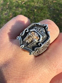 Real Plain Solid 925 Sterling Silver Viking Warrior Draugr Gladiator Skull Ring -Harlem Bling Shop harlembling real plain solid 925 sterling silver viking warrior draugr gladiator skull ring 16578.1672851538