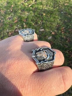 Real Plain Solid 925 Sterling Silver Viking Warrior Draugr Gladiator Skull Ring -Harlem Bling Shop harlembling real plain solid 925 sterling silver viking warrior draugr gladiator skull ring 30364.1672851612