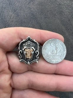 Real Plain Solid 925 Sterling Silver Viking Warrior Draugr Gladiator Skull Ring -Harlem Bling Shop harlembling real plain solid 925 sterling silver viking warrior draugr gladiator skull ring 40527.1672851572