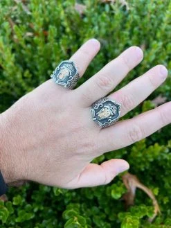 Real Plain Solid 925 Sterling Silver Viking Warrior Draugr Gladiator Skull Ring -Harlem Bling Shop harlembling real plain solid 925 sterling silver viking warrior draugr gladiator skull ring 48357.1672851584