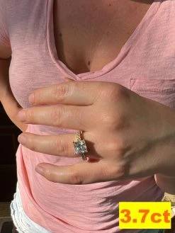 Real Princess Cut MOISSANITE Engagement Promise Ring 14k Gold Plated 925 Silver 21 Real Princess Cut MOISSANITE Engagement Promise Ring 14k Gold Plated 925 Silver -Harlem Bling Shop harlembling real princess cut moissanite engagement promise ring 14k gold plated 925 silver 35316.1664302059