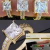 Real Princess Cut MOISSANITE Engagement Promise Ring 14k Gold Plated 925 Silver 1 Real Princess Cut MOISSANITE Engagement Promise Ring 14k Gold Plated 925 Silver -Harlem Bling Shop harlembling real princess cut moissanite engagement promise ring 14k gold plated 925 silver 65262.1664302467