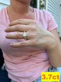 Real Princess Cut MOISSANITE Engagement Promise Ring 14k Gold Plated 925 Silver 20 Real Princess Cut MOISSANITE Engagement Promise Ring 14k Gold Plated 925 Silver -Harlem Bling Shop harlembling real princess cut moissanite engagement promise ring 14k gold plated 925 silver 78697.1664300896