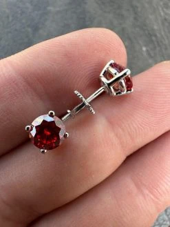 Real Ruby Red Moissanite Screwback Stud Earrings 925 Silver 3-8mm Iced Pass Test 36 Real Ruby Red Moissanite Screwback Stud Earrings 925 Silver 3-8mm Iced Pass Test -Harlem Bling Shop harlembling real ruby red moissanite screwback stud earrings 925 silver 3 8mm iced pass test 16792.1679340156