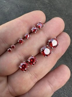 Real Ruby Red Moissanite Screwback Stud Earrings 925 Silver 3-8mm Iced Pass Test 24 Real Ruby Red Moissanite Screwback Stud Earrings 925 Silver 3-8mm Iced Pass Test -Harlem Bling Shop harlembling real ruby red moissanite screwback stud earrings 925 silver 3 8mm iced pass test 37549.1679340057