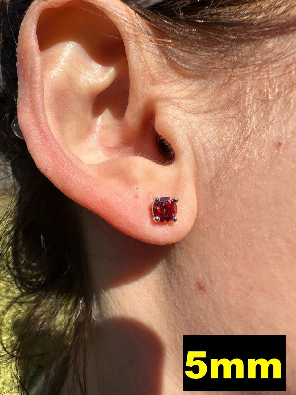 Real Ruby Red Moissanite Screwback Stud Earrings 925 Silver 3-8mm Iced Pass Test 13 Real Ruby Red Moissanite Screwback Stud Earrings 925 Silver 3-8mm Iced Pass Test - Image 11