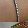 Real Silver 2mm Tennis Bracelet MOISSANITE Pass Diamond Tester Mens Ladies Iced -Harlem Bling Shop harlembling real silver 2mm tennis bracelet moissanite pass diamond tester mens ladies iced 15722.1664387432
