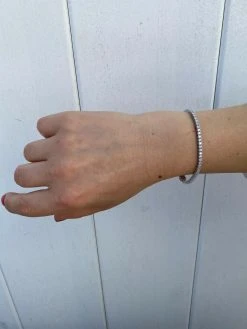 Real Silver 2mm Tennis Bracelet MOISSANITE Pass Diamond Tester Mens Ladies Iced -Harlem Bling Shop harlembling real silver 2mm tennis bracelet moissanite pass diamond tester mens ladies iced 20029.1664395890