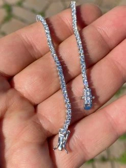 Real Silver 2mm Tennis Bracelet MOISSANITE Pass Diamond Tester Mens Ladies Iced -Harlem Bling Shop harlembling real silver 2mm tennis bracelet moissanite pass diamond tester mens ladies iced 41537.1664390761