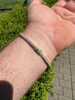 Real Solid 10k Gold 3mm Moissanite Tennis Chain Bracelet - Passes Diamond Tester 23 Real Solid 10k Gold 3mm Moissanite Tennis Chain Bracelet - Passes Diamond Tester -Harlem Bling Shop harlembling real solid 10k gold 3mm moissanite tennis chain bracelet passes diamond tester 07143.1664360071