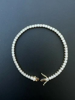 Real Solid 10k Gold 3mm Moissanite Tennis Chain Bracelet - Passes Diamond Tester 15 Real Solid 10k Gold 3mm Moissanite Tennis Chain Bracelet - Passes Diamond Tester -Harlem Bling Shop harlembling real solid 10k gold 3mm moissanite tennis chain bracelet passes diamond tester 50958.1664361371