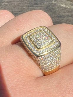 Real Solid 10k Gold Men's Hip Hop Iced Moissanite Ring - Passes Diamond Tester 18 Real Solid 10k Gold Men's Hip Hop Iced Moissanite Ring - Passes Diamond Tester -Harlem Bling Shop harlembling real solid 10k gold mens hip hop iced moissanite ring passes diamond tester 20613.1664356705