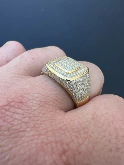 Real Solid 10k Gold Men's Hip Hop Iced Moissanite Ring - Passes Diamond Tester 19 Real Solid 10k Gold Men's Hip Hop Iced Moissanite Ring - Passes Diamond Tester -Harlem Bling Shop harlembling real solid 10k gold mens hip hop iced moissanite ring passes diamond tester 26292.1664355579