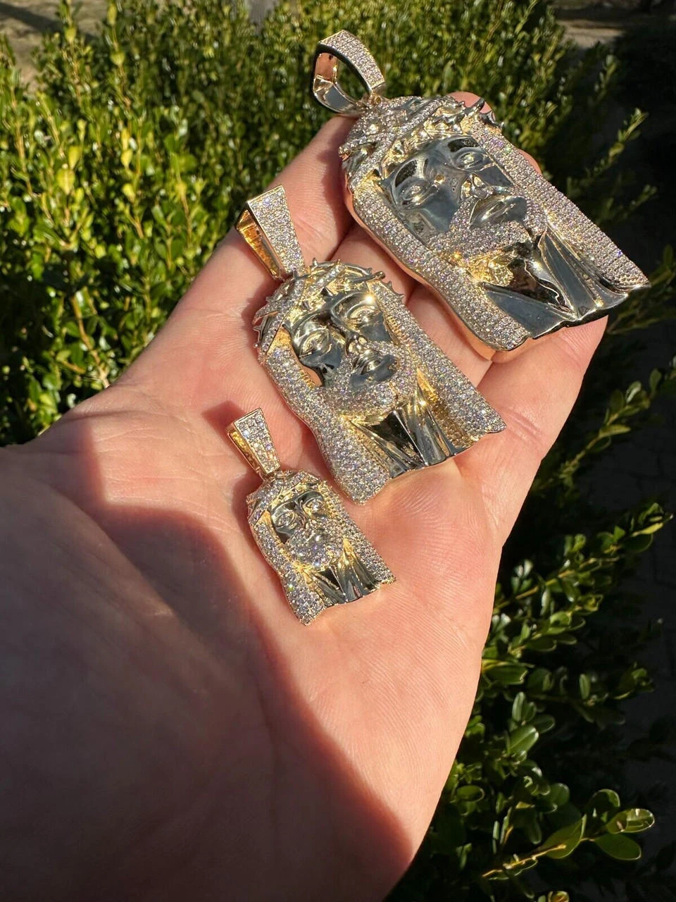 Real Solid 10k Yellow Gold Moissanite Jesus Piece Pendant Iced Hip Hop Necklace 15 Real Solid 10k Yellow Gold Moissanite Jesus Piece Pendant Iced Hip Hop Necklace - Image 13