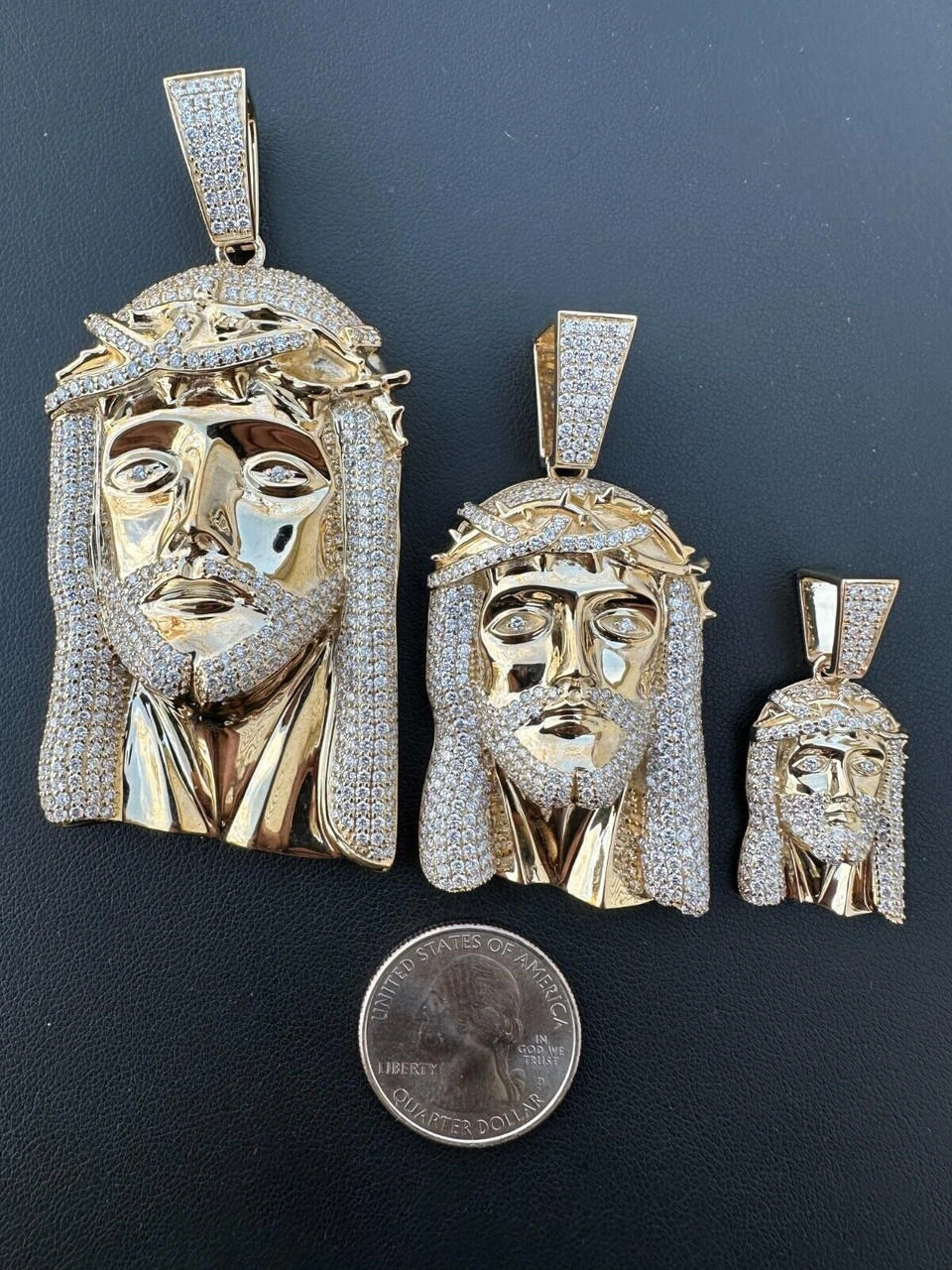 Real Solid 10k Yellow Gold Moissanite Jesus Piece Pendant Iced Hip Hop Necklace 9 Real Solid 10k Yellow Gold Moissanite Jesus Piece Pendant Iced Hip Hop Necklace - Image 7