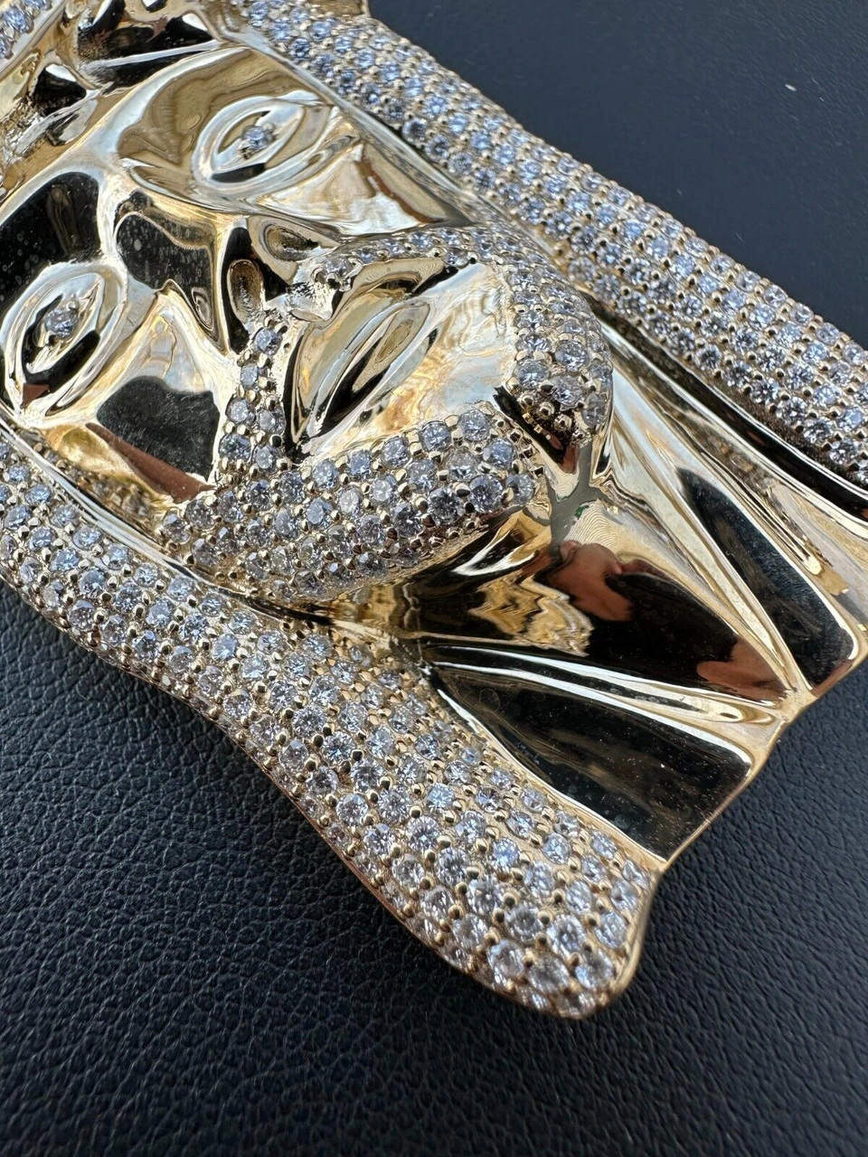 Real Solid 10k Yellow Gold Moissanite Jesus Piece Pendant Iced Hip Hop Necklace 13 Real Solid 10k Yellow Gold Moissanite Jesus Piece Pendant Iced Hip Hop Necklace - Image 11