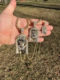 Real Solid 10k Yellow Gold Moissanite Jesus Piece Pendant Iced Hip Hop Necklace 38 Real Solid 10k Yellow Gold Moissanite Jesus Piece Pendant Iced Hip Hop Necklace -Harlem Bling Shop harlembling real solid 10k yellow gold moissanite jesus piece pendant iced hip hop necklace 90496.1696645427