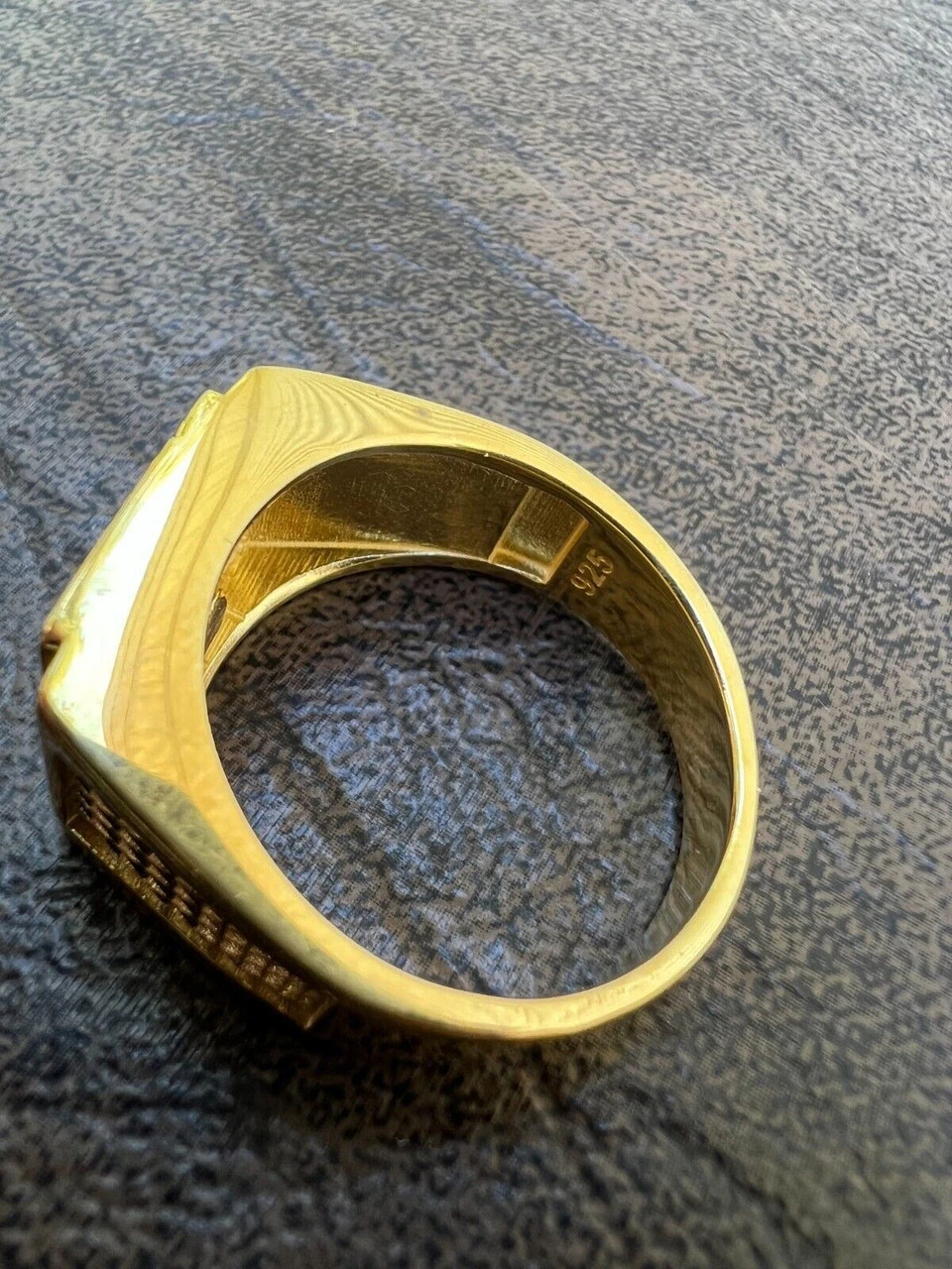 Real Solid 14k Gold Vermeil 925 Sterling Silver Iced Out Crown Diamond Pinky Ring Hip Hop 13 Real Solid 14k Gold Vermeil 925 Sterling Silver Iced Out Crown Diamond Pinky Ring Hip Hop - Image 11