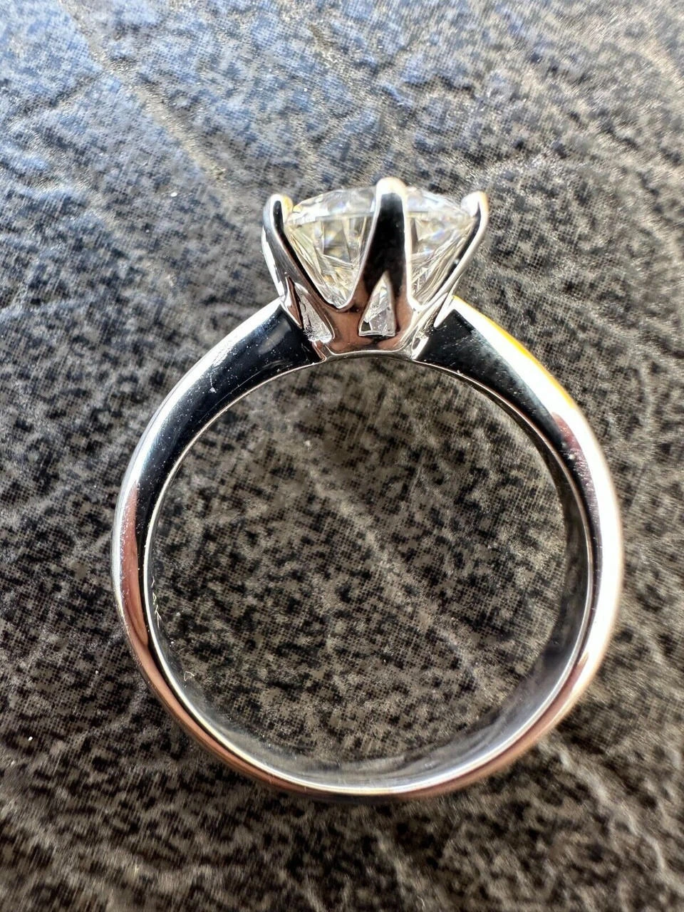 Real SolId 14k White Gold 2ct 8mm VVS D Moissanite Engagement Solitaire Ring 11 Real SolId 14k White Gold 2ct 8mm VVS D Moissanite Engagement Solitaire Ring - Image 9