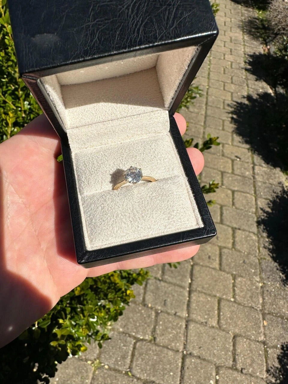 Real Solid 14k Yellow Gold 2ct 8mm VVS D Moissanite Engagement Solitaire Ring 13 Real Solid 14k Yellow Gold 2ct 8mm VVS D Moissanite Engagement Solitaire Ring - Image 11