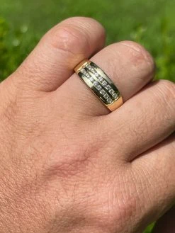 Real Solid 925 Silver 14k Gold Vermeil Diamond Ring Iced Pinky Or Wedding Band -Harlem Bling Shop harlembling real solid 925 silver 14k gold vermeil diamond ring iced pinky or wedding band 67593.1664374801