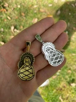Real Solid 925 Silver & 14k Gold Virgin Mary Iced Diamond Pendant Mens Hip Hop 20 Real Solid 925 Silver & 14k Gold Virgin Mary Iced Diamond Pendant Mens Hip Hop -Harlem Bling Shop harlembling real solid 925 silver and 14k gold virgin mary iced diamond pendant mens hip hop 87927.1664383812