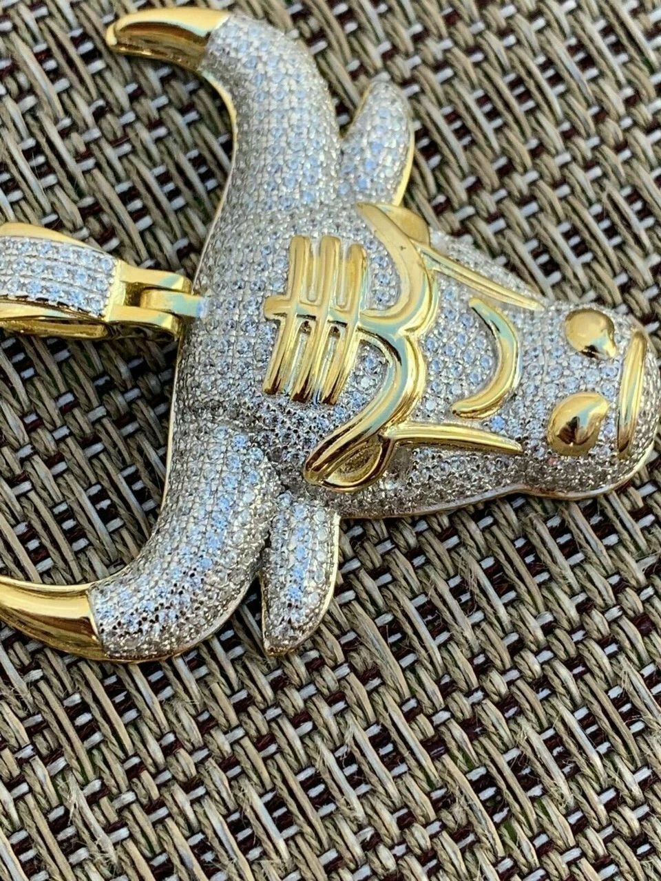 Real Solid 925 Silver Chicago Bulls Iced Pendant Chain 1.5x1.5" Icy Jordan Piece 7 Real Solid 925 Silver Chicago Bulls Iced Pendant Chain 1.5x1.5" Icy Jordan Piece - Image 5