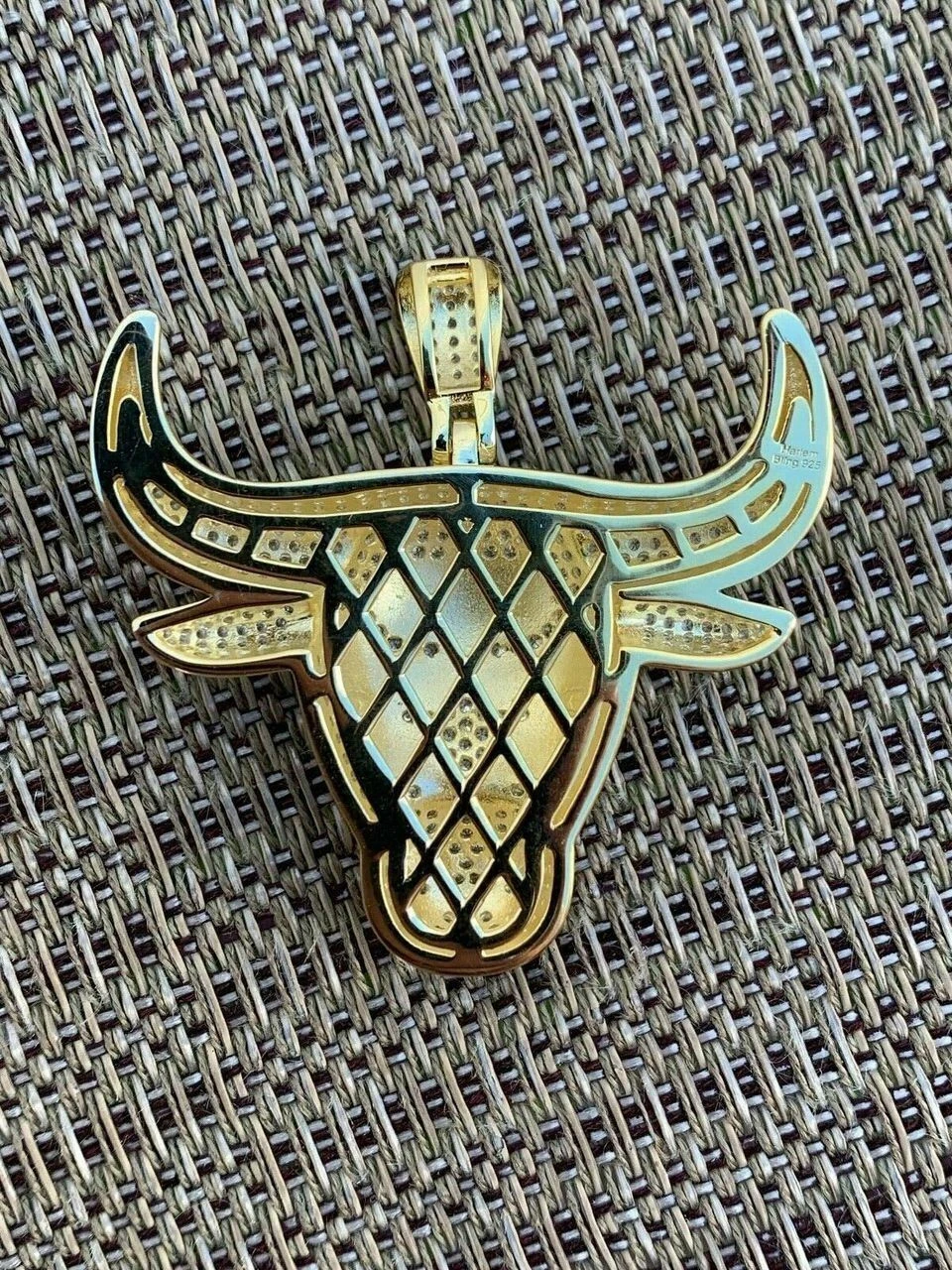 Real Solid 925 Silver Chicago Bulls Iced Pendant Chain 1.5x1.5" Icy Jordan Piece 14 Real Solid 925 Silver Chicago Bulls Iced Pendant Chain 1.5x1.5" Icy Jordan Piece - Image 12