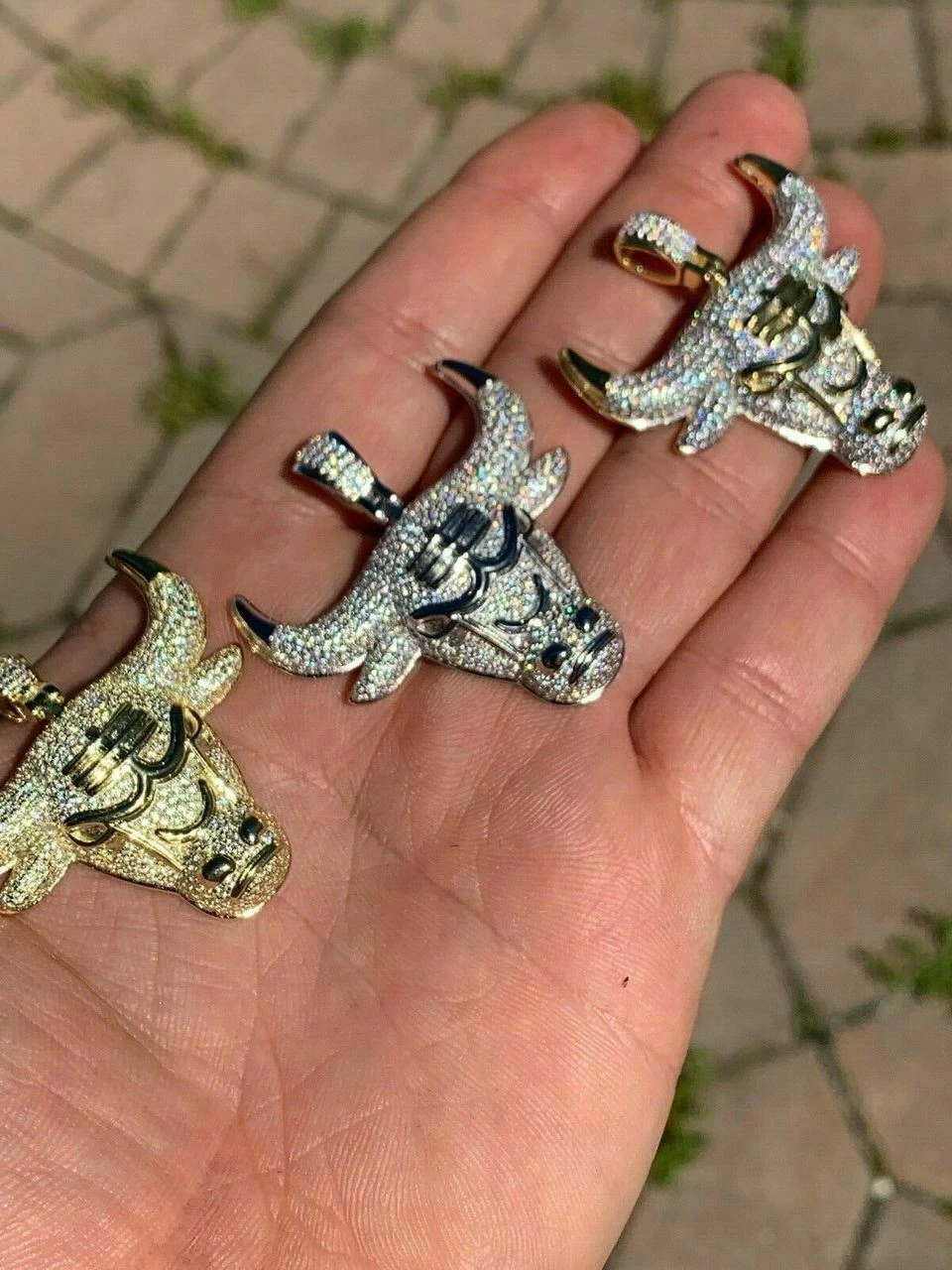 Real Solid 925 Silver Chicago Bulls Iced Pendant Chain 1.5x1.5" Icy Jordan Piece 10 Real Solid 925 Silver Chicago Bulls Iced Pendant Chain 1.5x1.5" Icy Jordan Piece - Image 8