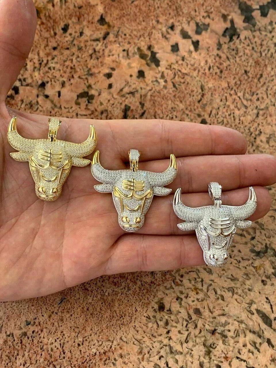 Real Solid 925 Silver Chicago Bulls Iced Pendant Chain 1.5x1.5" Icy Jordan Piece 11 Real Solid 925 Silver Chicago Bulls Iced Pendant Chain 1.5x1.5" Icy Jordan Piece - Image 9