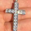 Real Solid 925 Silver Icy Channel Set Tennis Cross Diamond W. Chain Men's ICED 2 Real Solid 925 Silver Icy Channel Set Tennis Cross Diamond W. Chain Men's ICED -Harlem Bling Shop harlembling real solid 925 silver icy channel set tennis cross diamond w chain mens iced 54710.1664377778
