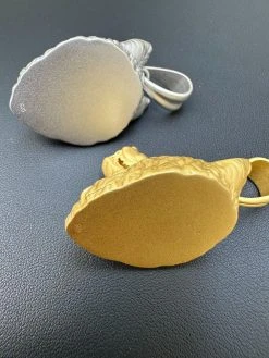 Real Solid 925 Sterling Silver / 14k Gold Wolf Head High Detailed Pendant Matte 29 Real Solid 925 Sterling Silver / 14k Gold Wolf Head High Detailed Pendant Matte -Harlem Bling Shop harlembling real solid 925 sterling silver 14k gold wolf head high detailed pendant matte 29287.1692406017