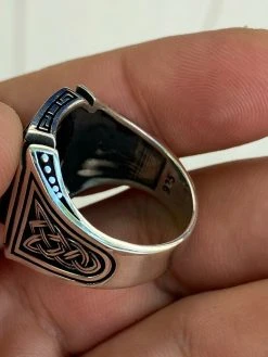 Real Solid 925 Sterling Silver Black Onyx Mens Large 25mm Signet Or Pinky Ring -Harlem Bling Shop harlembling real solid 925 sterling silver black onyx mens large 25mm signet or pinky ring 57255.1664398211